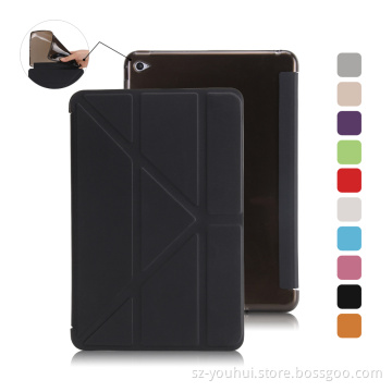 Factory Outlet Smart Magnetic A whole Piece Leather Flip Cover TPU Back Case for iPad mini 4